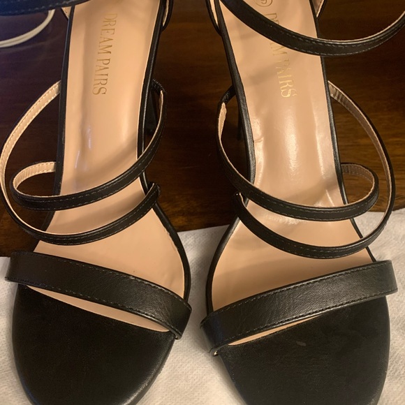 Black Strappy Heel Sandal - Picture 2 of 8